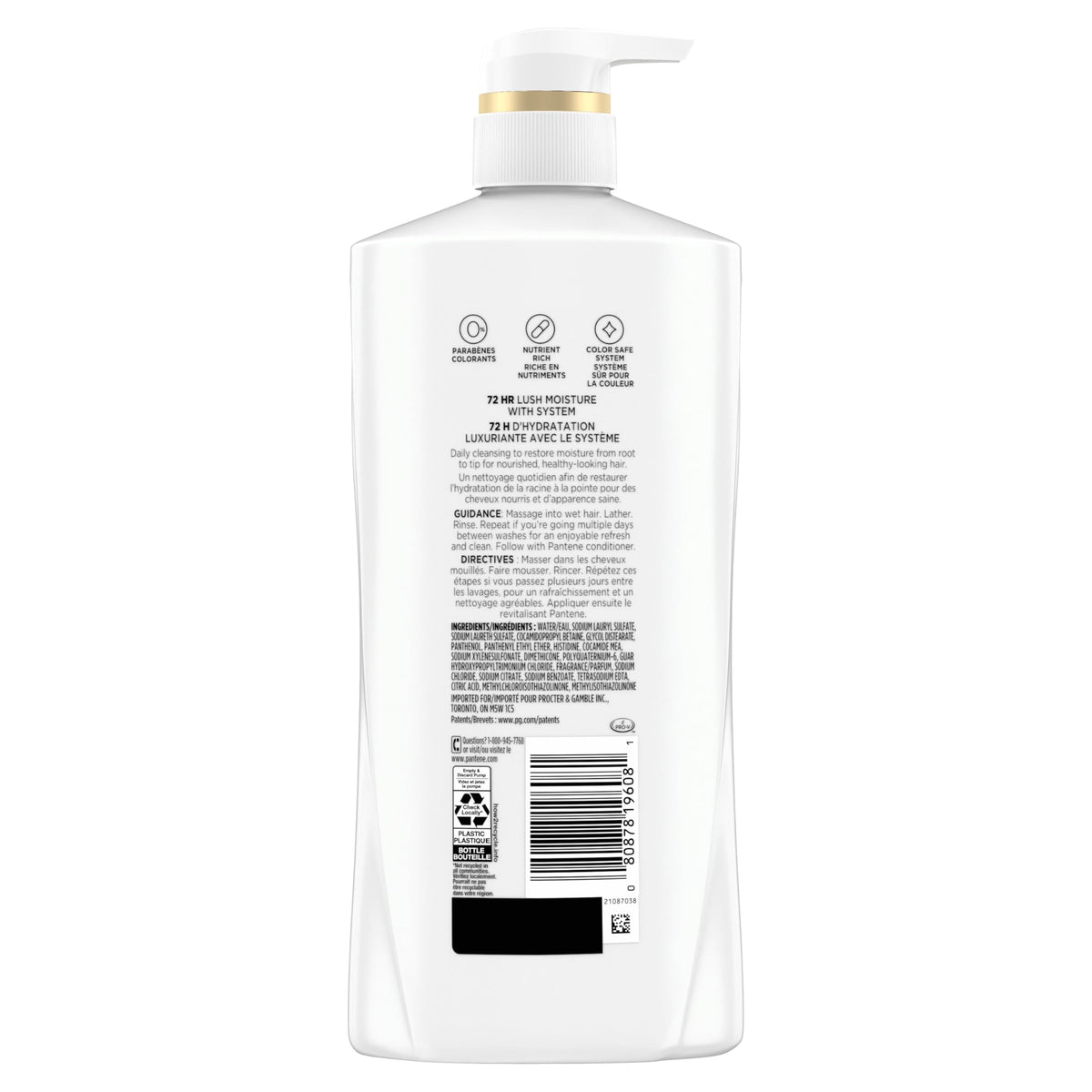 Pantene texture and foam on hair demonstrating hydration benefit