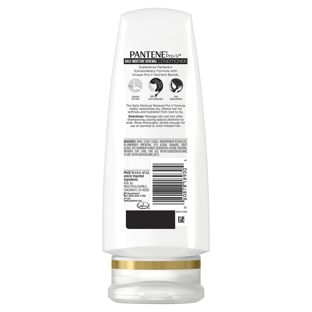 Pantene shampoo lather texture illustrating gentle cleansing