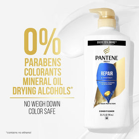 Pantene conditioner cream texture on hand demonstrating lightweight nourishment