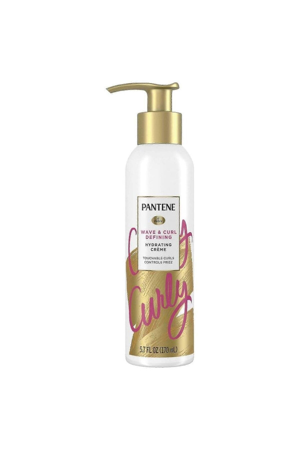 Pantene front packaging showing bottle and defined curl benefits