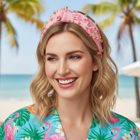 PANTIDE flamingo headband retail packaging ready for gifting and protected storage
