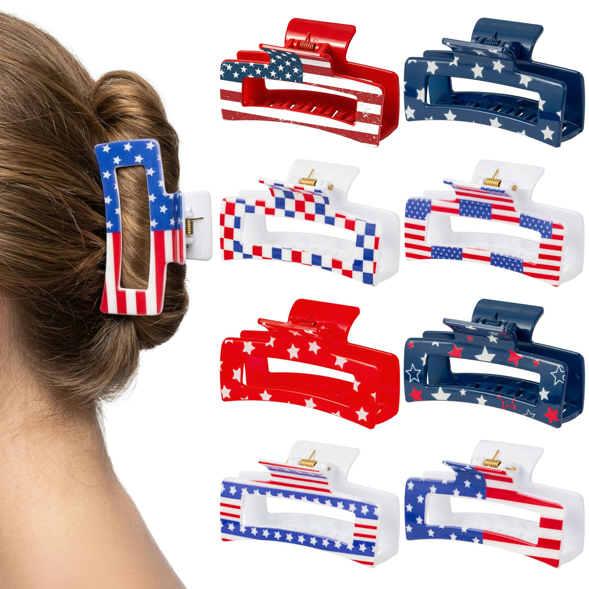PANTIDE front view of eight flag clips showing variety and festive appeal