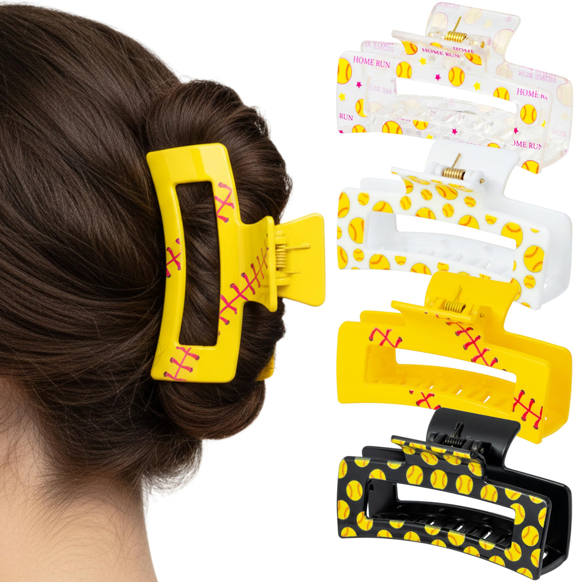 PANTIDE front packaging showing four softball-themed clips, ready to wear and gift