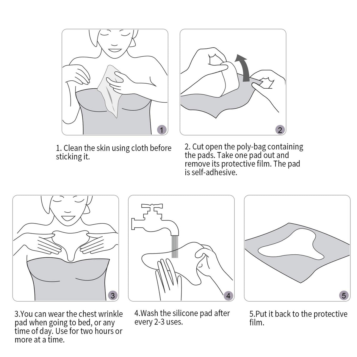 PAPABA pad applied to clean dry skin demonstrating easy application