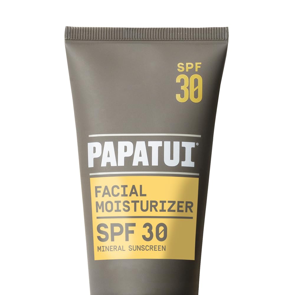 PAPATUI front bottle view showing compact SPF 30 packaging and easy use
