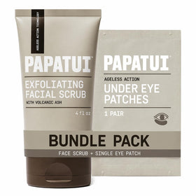 PAPATUI front packaging showing scrub and patch, communicates clean grooming