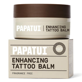 PAPATUI front tube view showing compact 2oz packaging and clear branding benefits