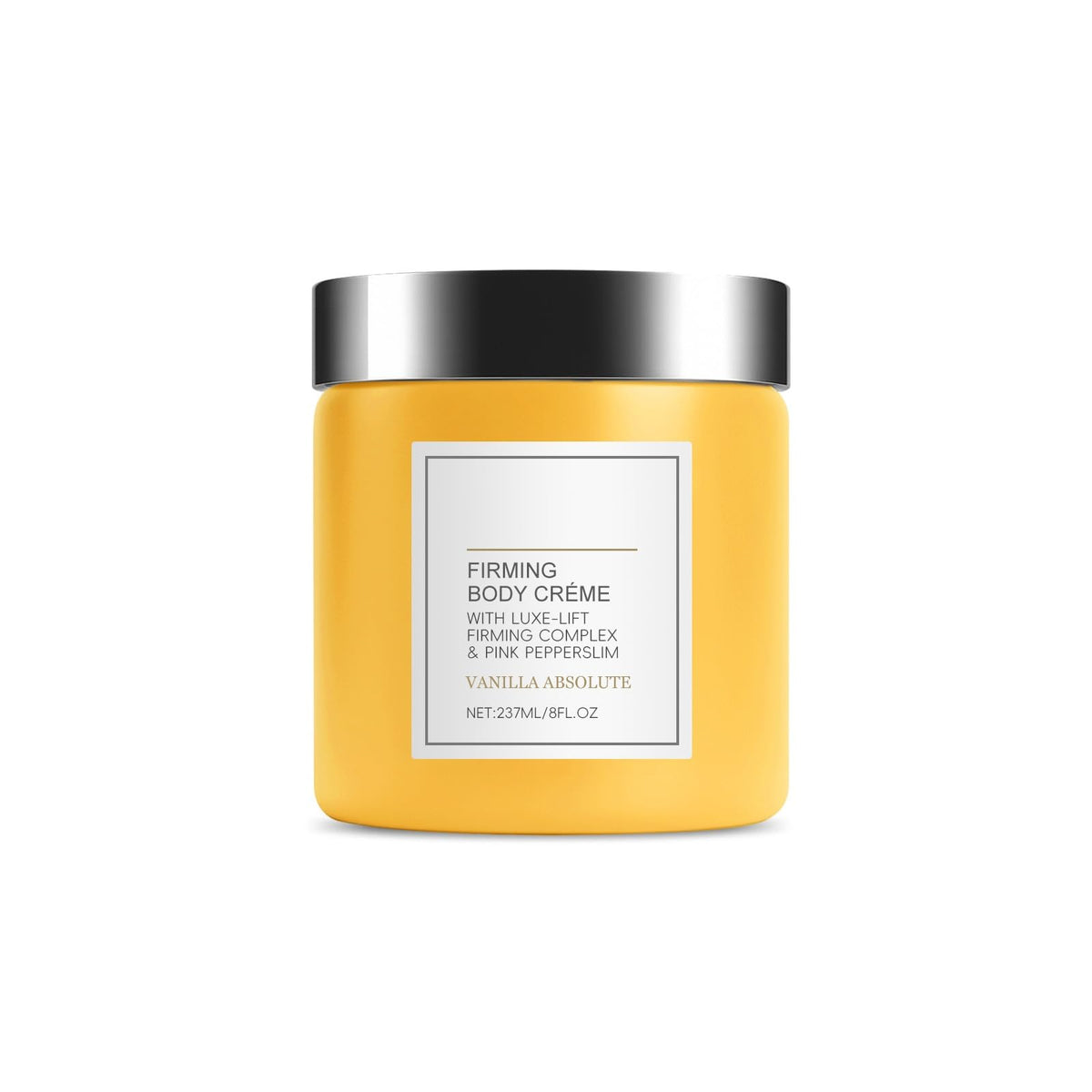 PAQIMAN jar front view showing product and elegant packaging for visible firmness