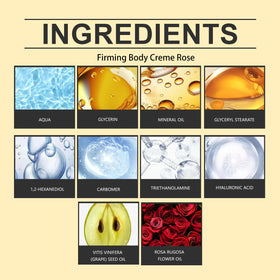 PAQIMAN ingredient layout highlighting firming components and nourishing oils