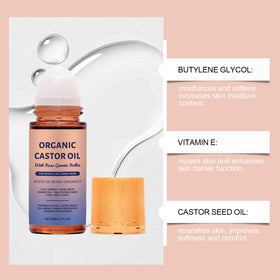 PAQIMAN castor oil texture pour showing rich hydration benefits