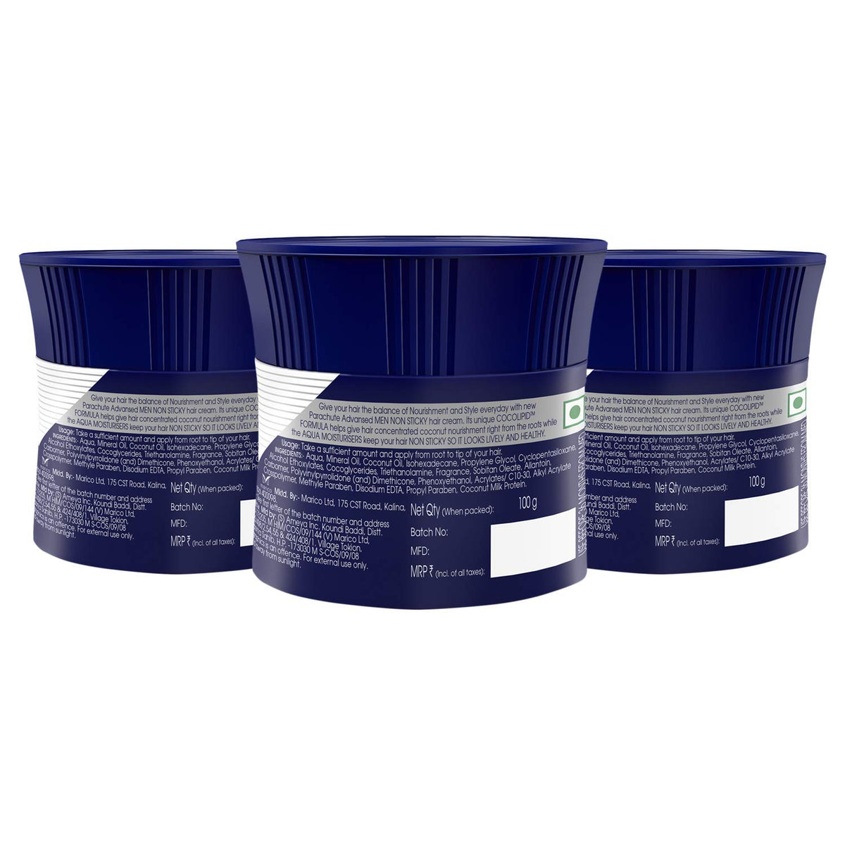 Parachute Advansed open tube texture close-up highlighting smooth coconut cream