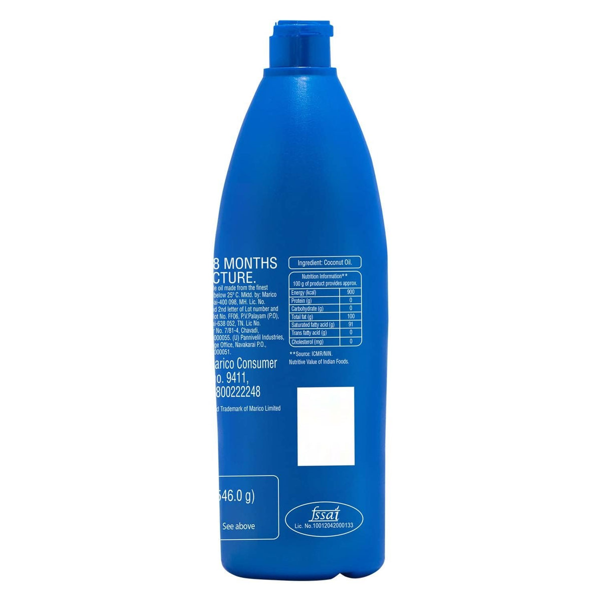 Parachute bottle beside household items to show 18.8 fl oz scale and practical size
