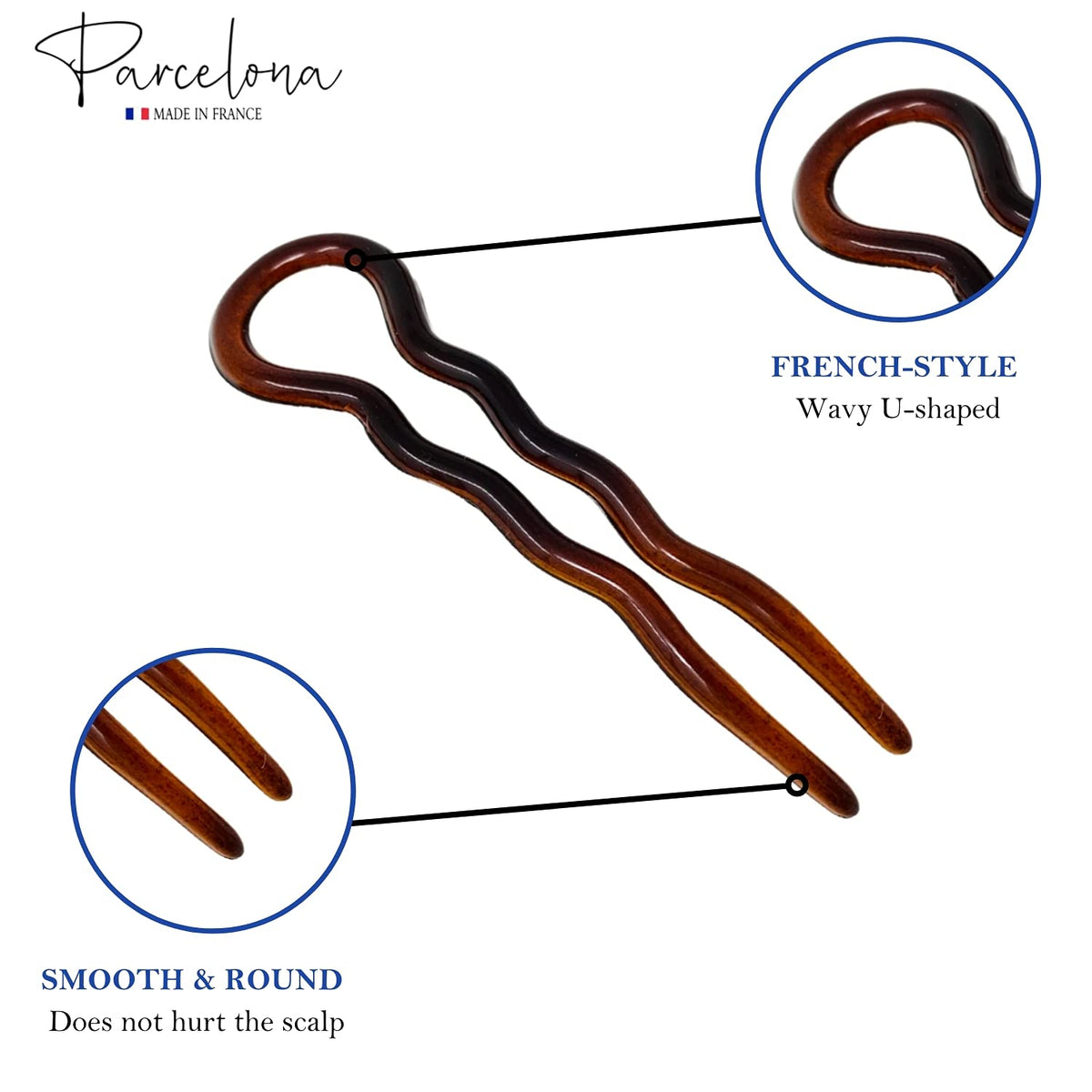 Parcelona edge and tooth smooth finish protecting hair from snags