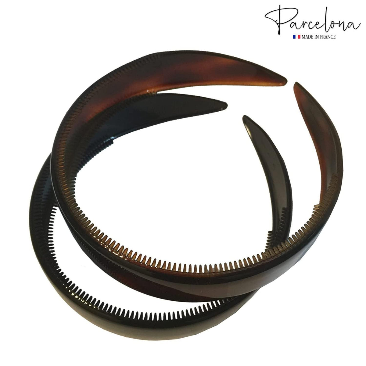 Parcelona headband in use with half-up hairstyle offering polished hold