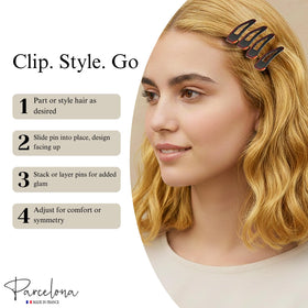 Parcelona open clip displaying spring tension that keeps hair secure