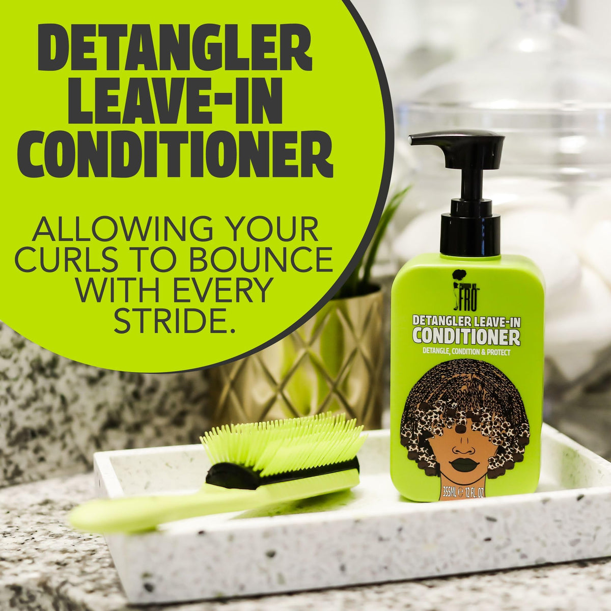 Pardon My Fro being applied to damp curls to reduce tangles and frizz