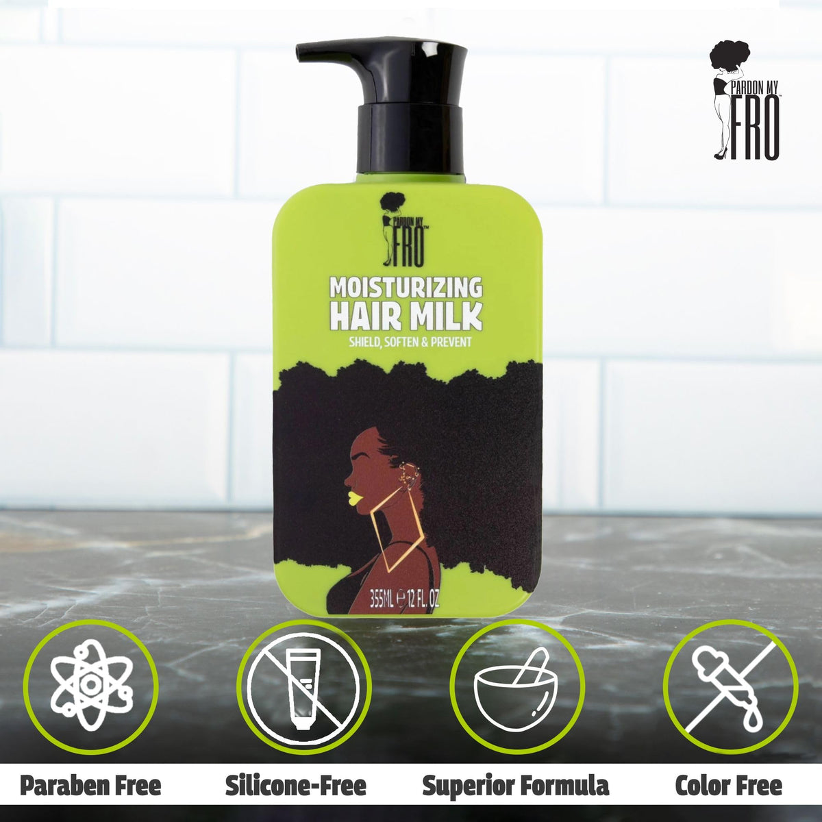 Pardon My Fro dispenser top detail for easy controlled application