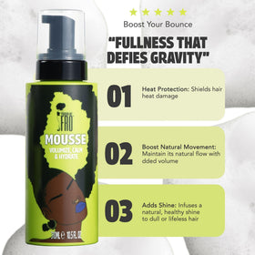 Pardon My Fro close-up label highlighting jojoba and aloe ingredients for nourishment