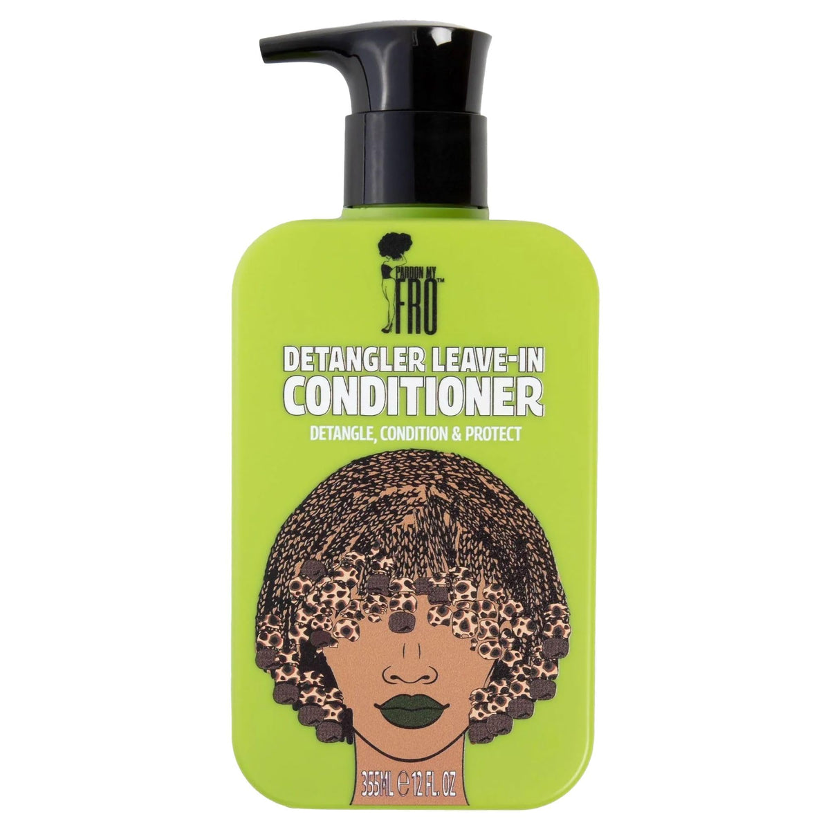 Pardon My Fro front bottle showing label and 12 fl oz size for easy identification