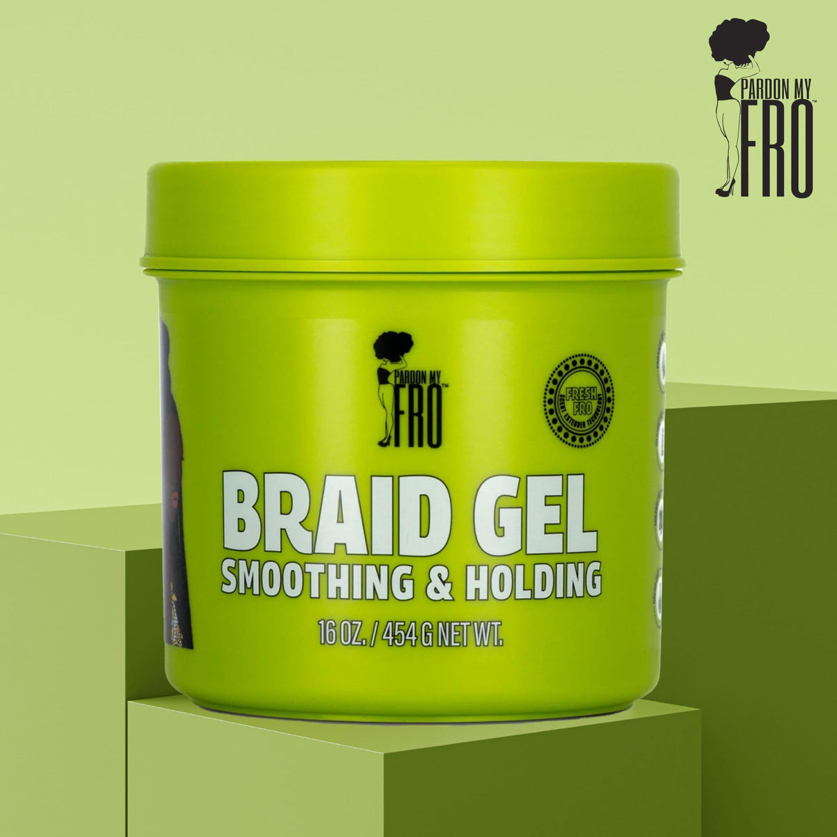 Pardon My Fro with argan and jojoba oils highlighting moisturizing benefit
