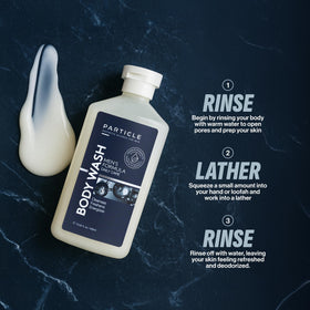 Particle ingredient label highlighting Dead Sea minerals for skin support