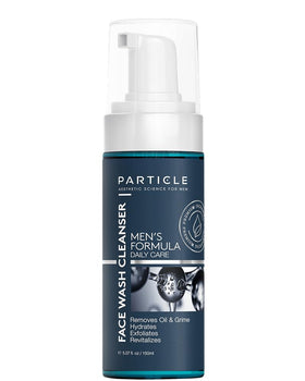 Particle front packaging showing clean design and product size benefit