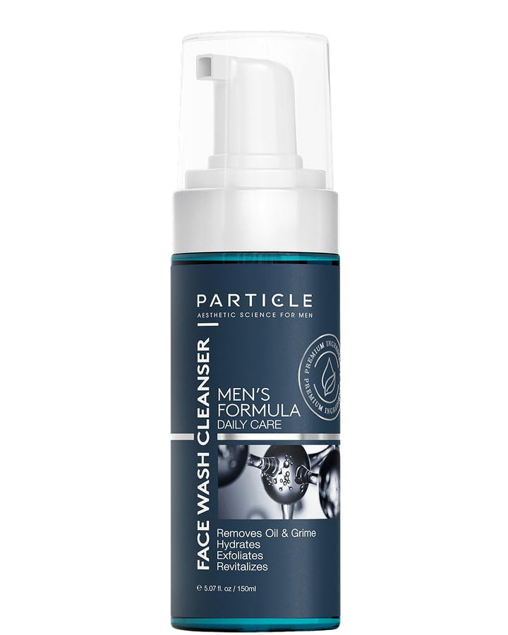 Particle front packaging showing clean design and product size benefit
