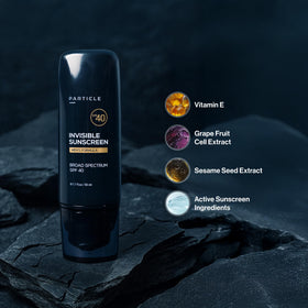 Particle sunscreen being dispensed on hand for easy, fast application