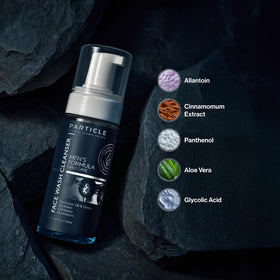 Particle foam texture close-up demonstrating light lather and coverage