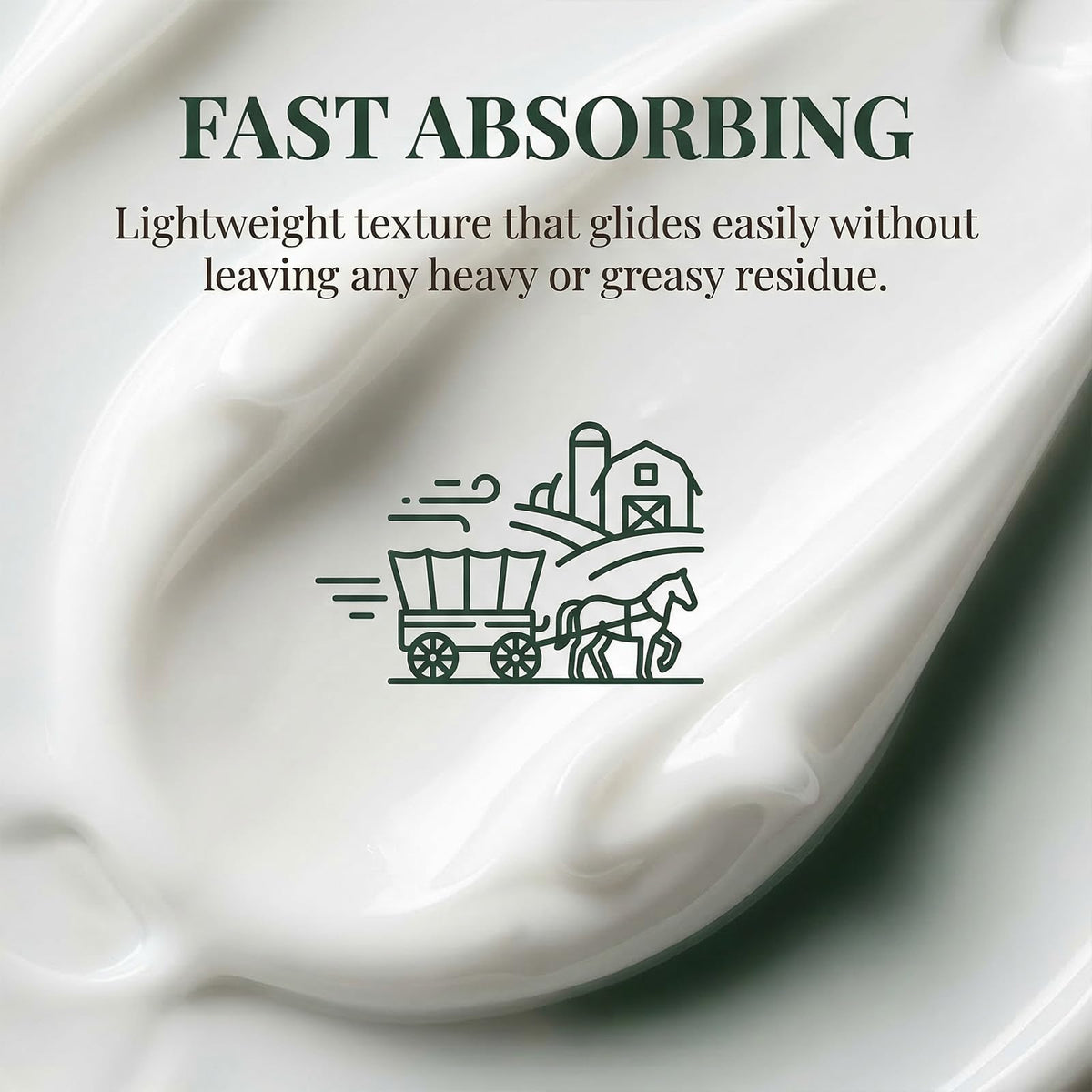 PARWENE cream being massaged into skin demonstrating quick absorption