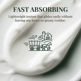 PARWENE cream being massaged into skin demonstrating quick absorption