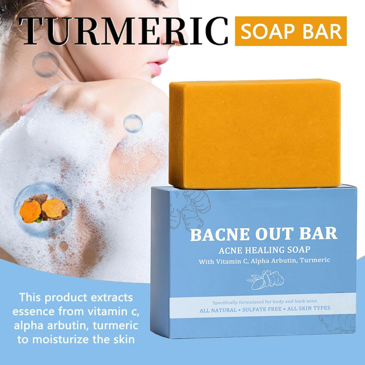 PARWENE foam rinsing on shoulder leaving smooth skin finish