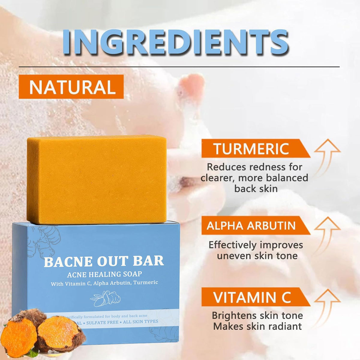 PARWENE close-up soap texture highlighting gentle exfoliation