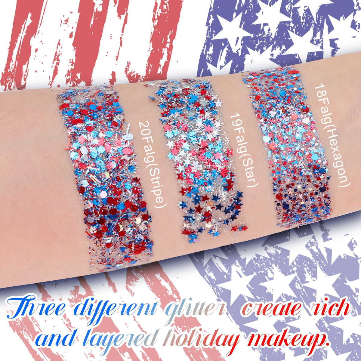 PASNOWFU collarbone detail featuring sustained shimmer to enhance patriotic outfit styling
