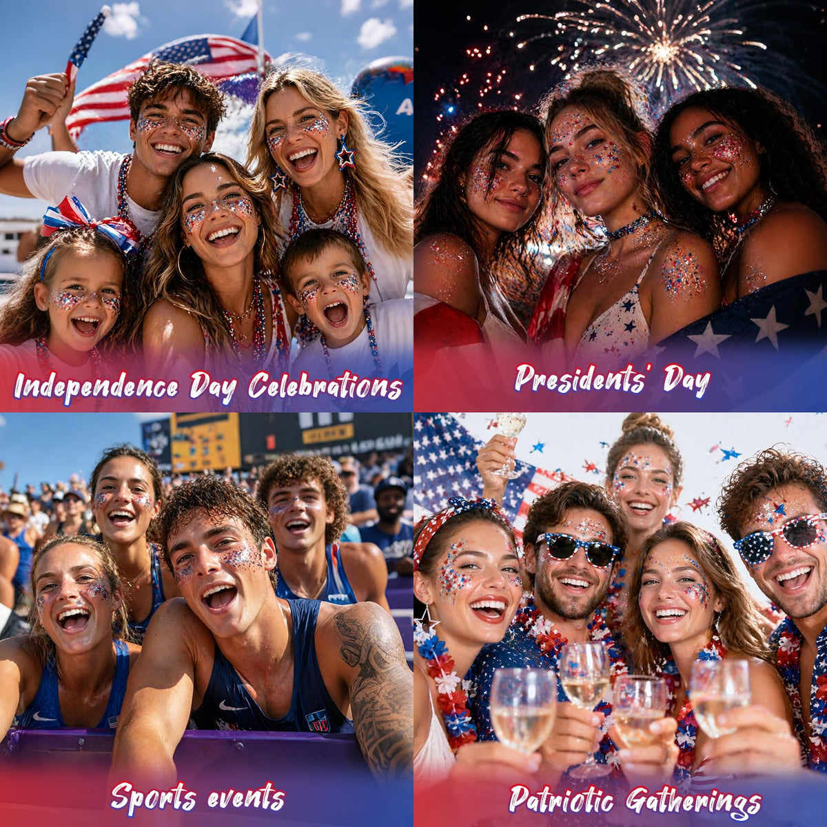 PASNOWFU lifestyle shot at parade demonstrating long-lasting sparkle during outdoor events