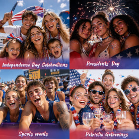 PASNOWFU lifestyle shot at parade demonstrating long-lasting sparkle during outdoor events