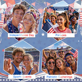 PASNOWFU lifestyle parade scene with model wearing glitter for all‑day outdoor celebrations