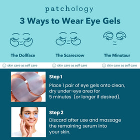 Patchology open gift box interior with both patch types showing travel-ready convenience