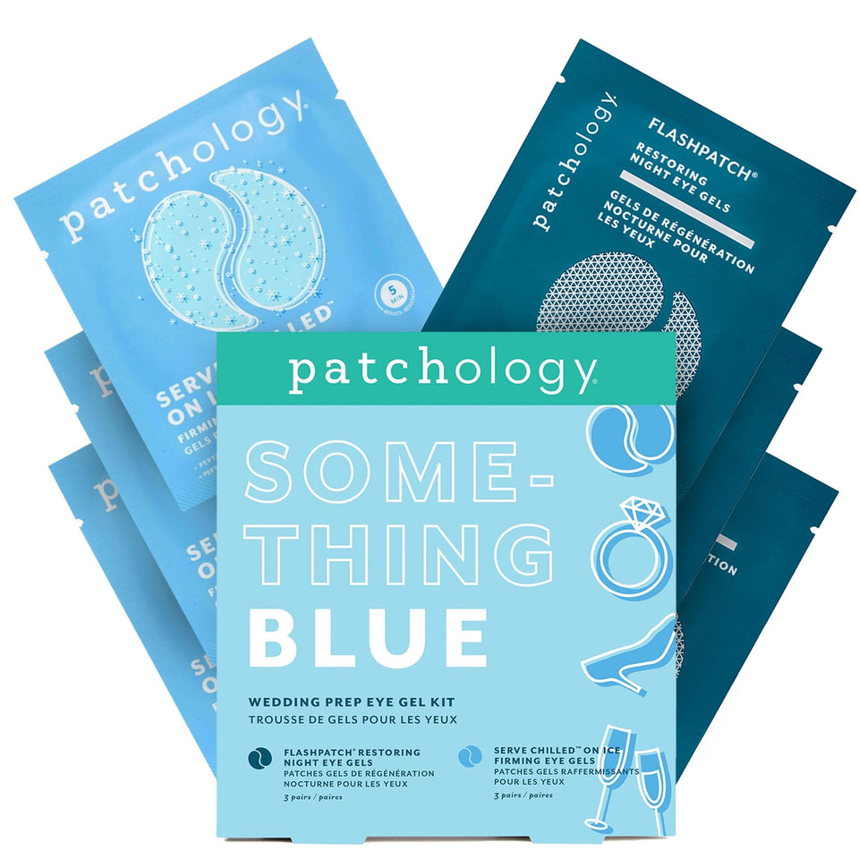 Patchology front-facing bridal gift box showing elegant packaging and gifting benefit