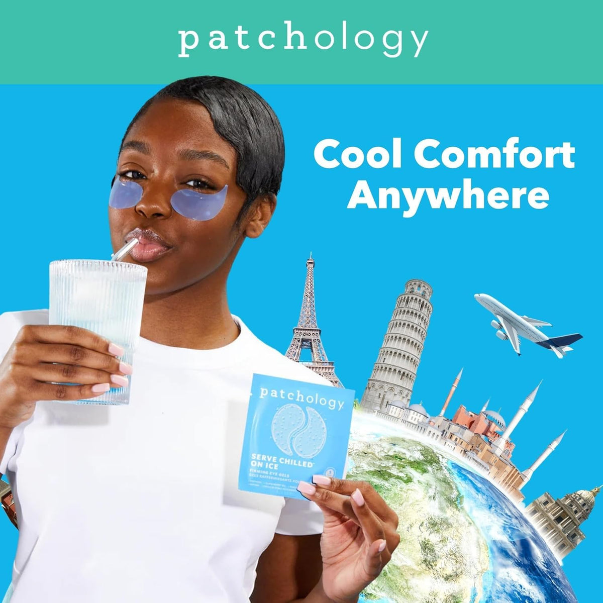 Patchology close-up gel texture highlighting cooling, hydrating feel