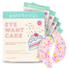 Patchology front packaging showing five-pack and festive design for quick hydration
