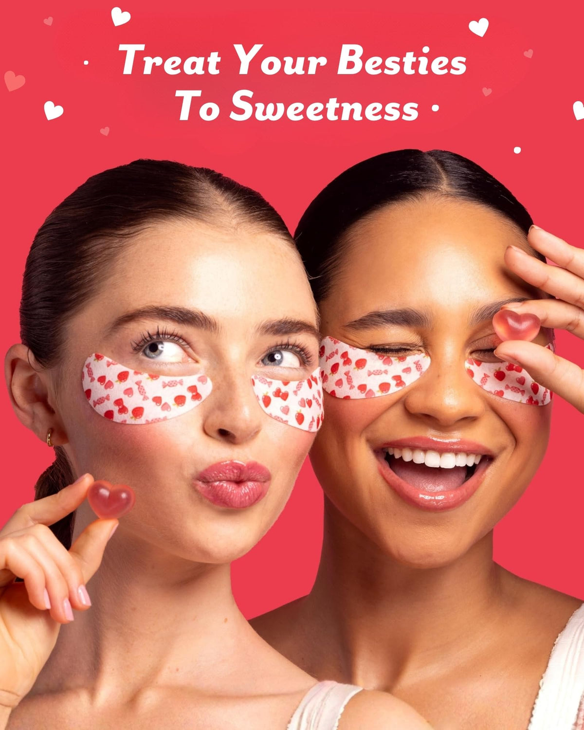 Patchology ingredient display with strawberry and marshmallow root visuals