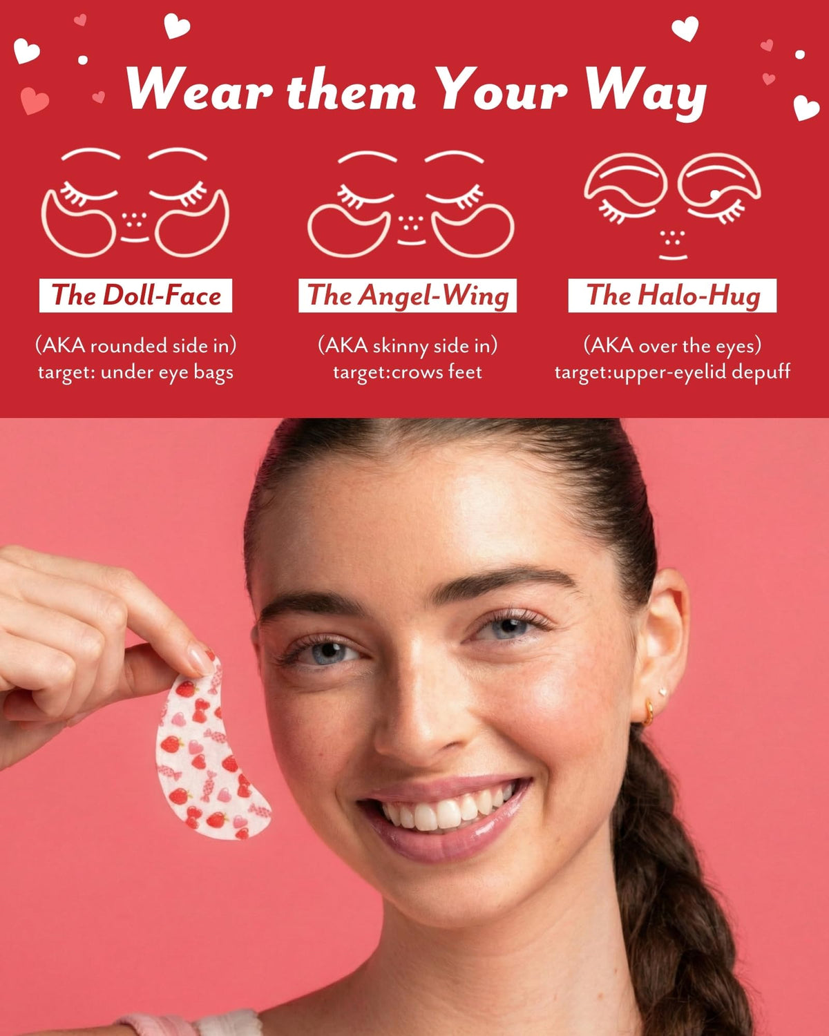 Patchology opened packet displaying two crescent patches and visible serum