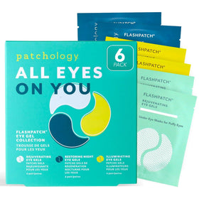 Patchology front packaging showing six pairs and benefits visibly