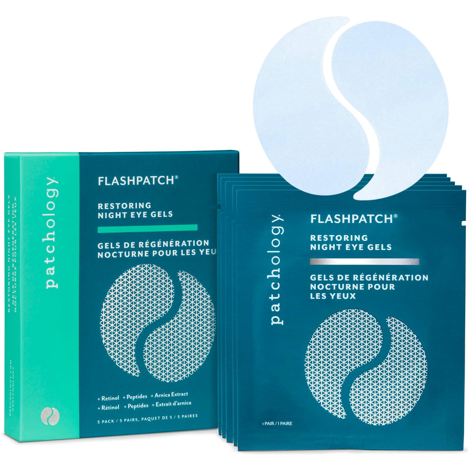 Patchology front packaging showing product name and benefits for brighter eyes