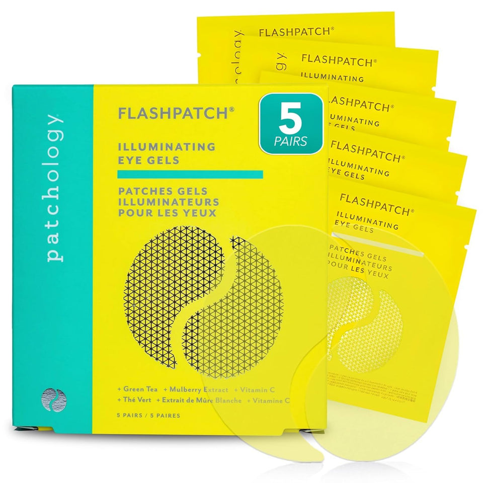 Patchology front packaging showing five pairs and bold branding for quick use