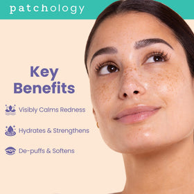 Patchology woman applying under-eye gels for instant refresh