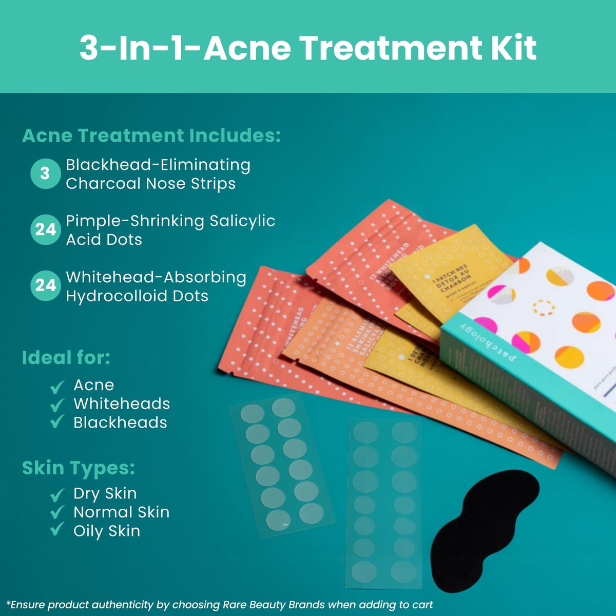 Patchology hydrocolloid patches applied on skin protecting and absorbing fluids