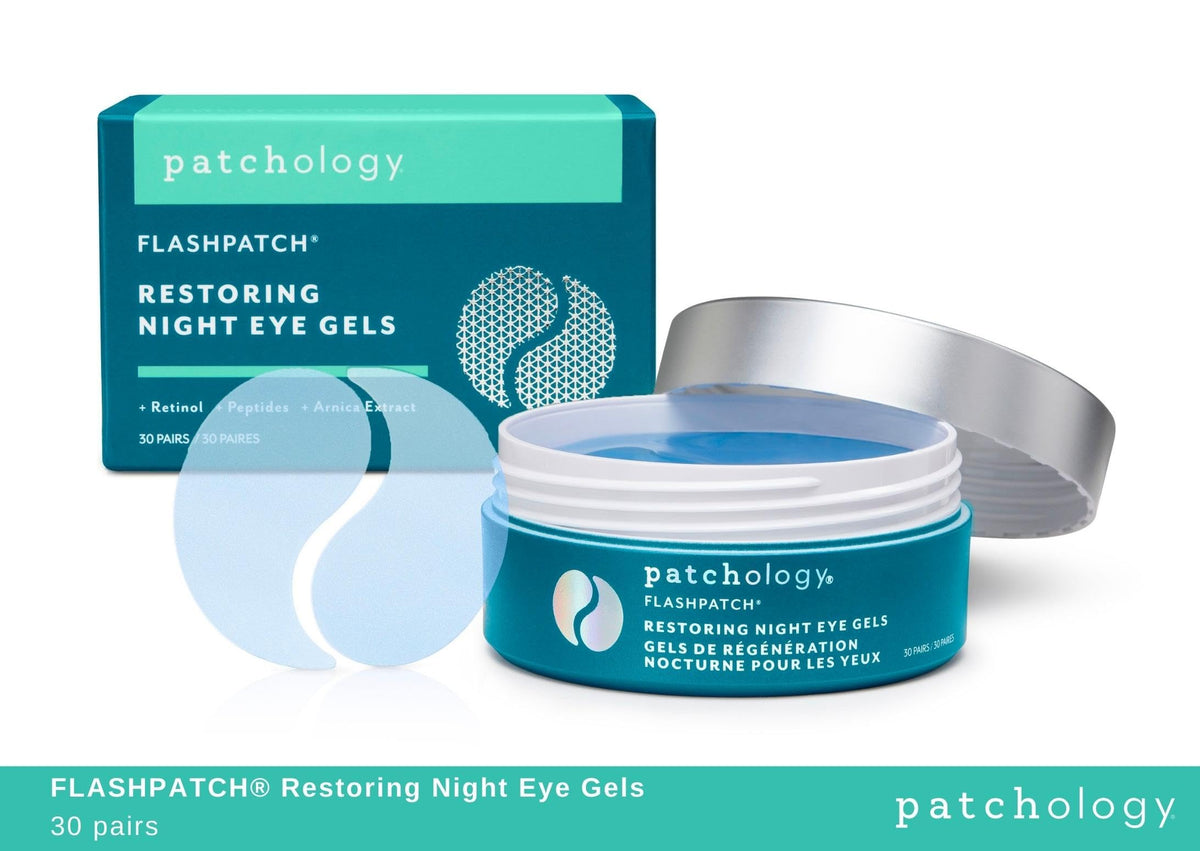 Patchology individually wrapped sachets lined up for hygiene and easy portability benefit