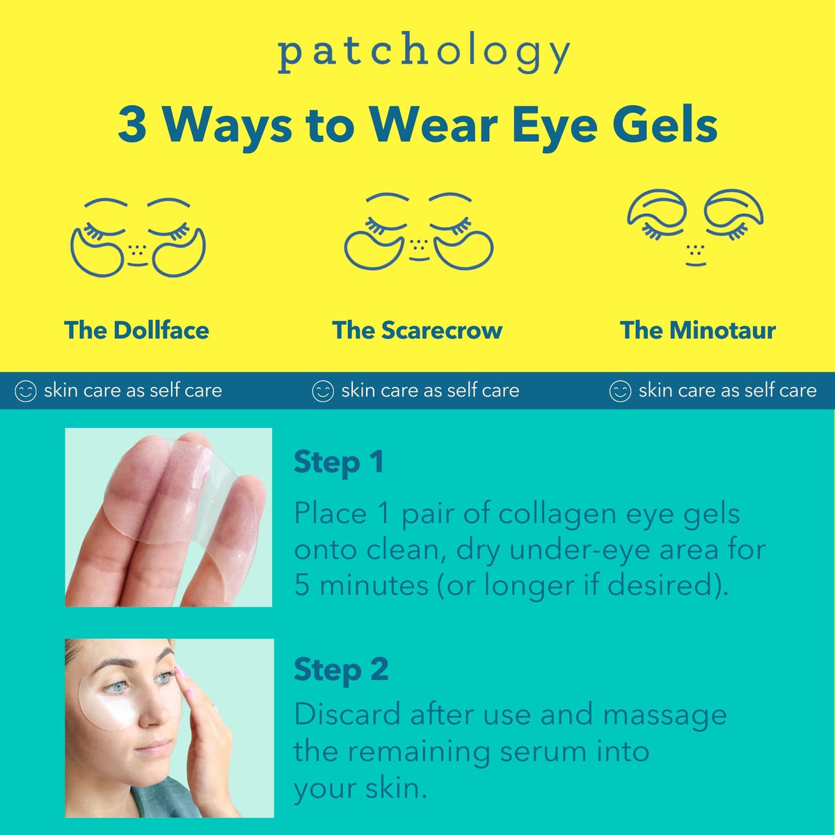 Patchology ingredients label detail showing active retinol and collagen